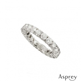 Asprey Full Diamond Eternity Ring in Platinum